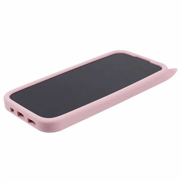For iPhone 16 Pro Silicone Case 3D Moustache Cat Protective Phone Cover