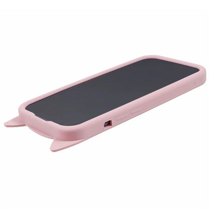For iPhone 16 Pro Silicone Case 3D Moustache Cat Protective Phone Cover