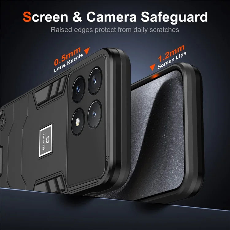 For Xiaomi Poco X6 Pro 5G / Redmi K70E 5G Case PC+TPU Drop-Proof Protective Phone Cover