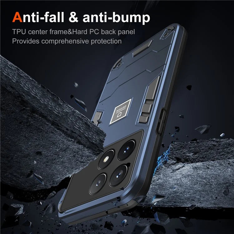 For Xiaomi Poco X6 Pro 5G / Redmi K70E 5G Case PC+TPU Drop-Proof Protective Phone Cover