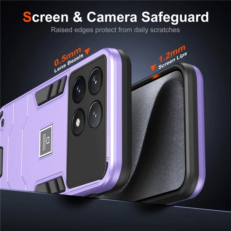 For Xiaomi Poco X6 Pro 5G / Redmi K70E 5G Case PC+TPU Drop-Proof Protective Phone Cover