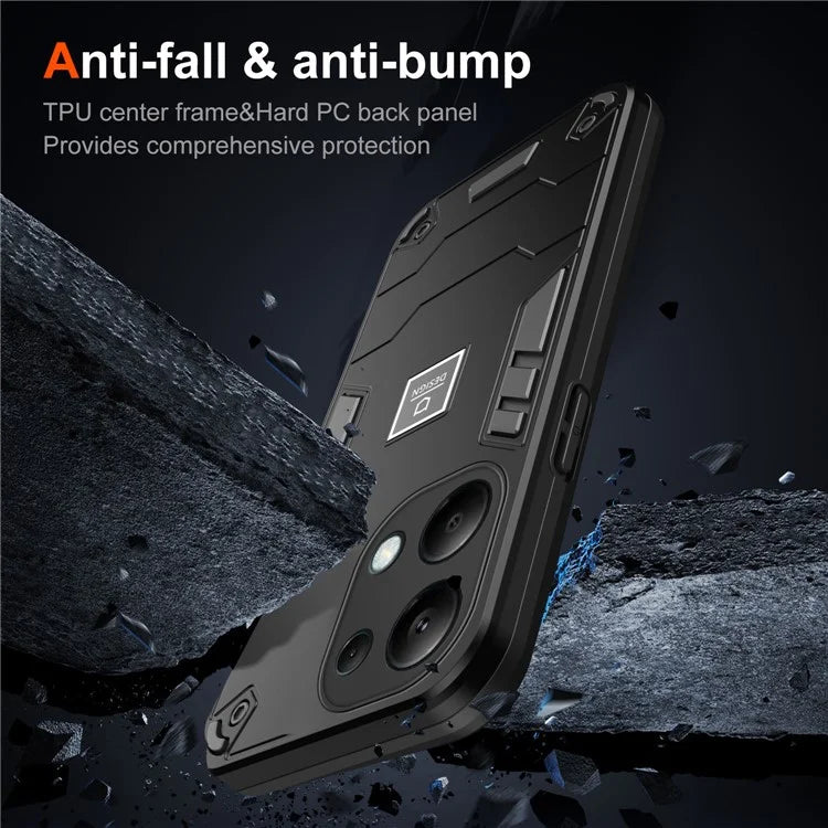 For Xiaomi Poco M6 Pro 4G / Redmi Note 13 Pro 4G Case PC+TPU Drop-Proof Protective Phone Cover
