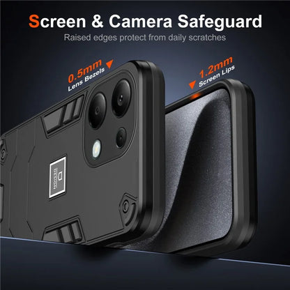 For Xiaomi Poco M6 Pro 4G / Redmi Note 13 Pro 4G Case PC+TPU Drop-Proof Protective Phone Cover