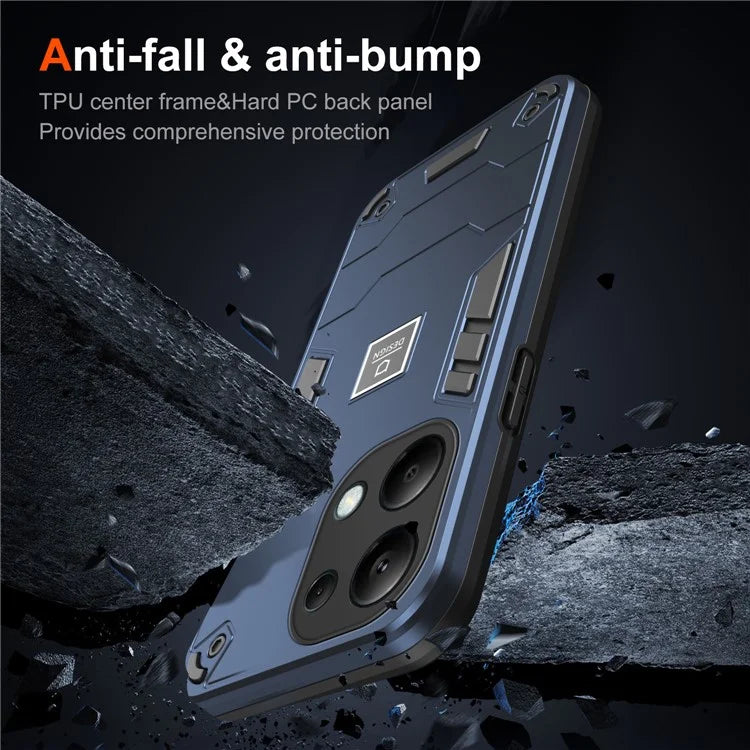 For Xiaomi Poco M6 Pro 4G / Redmi Note 13 Pro 4G Case PC+TPU Drop-Proof Protective Phone Cover