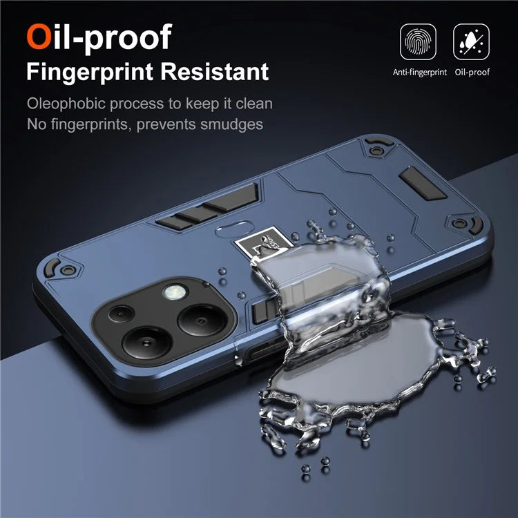 For Xiaomi Poco M6 Pro 4G / Redmi Note 13 Pro 4G Case PC+TPU Drop-Proof Protective Phone Cover