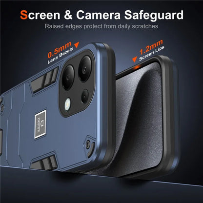 For Xiaomi Poco M6 Pro 4G / Redmi Note 13 Pro 4G Case PC+TPU Drop-Proof Protective Phone Cover
