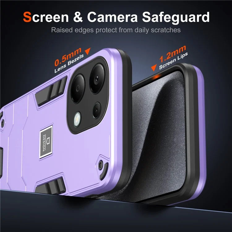 For Xiaomi Poco M6 Pro 4G / Redmi Note 13 Pro 4G Case PC+TPU Drop-Proof Protective Phone Cover