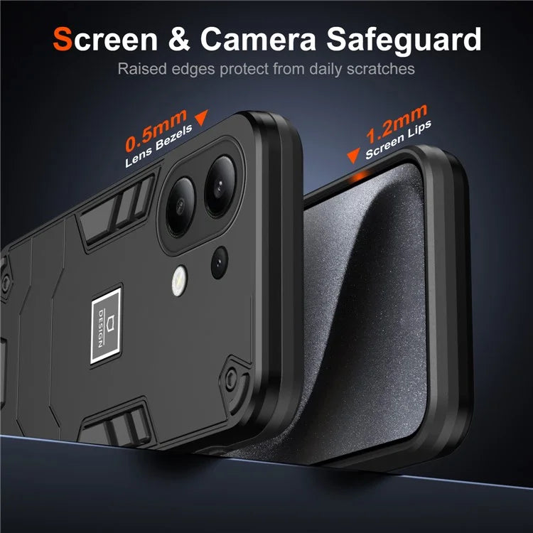 For Xiaomi Redmi Note 13 4G Case PC+TPU Drop-Proof Protective Phone Cover