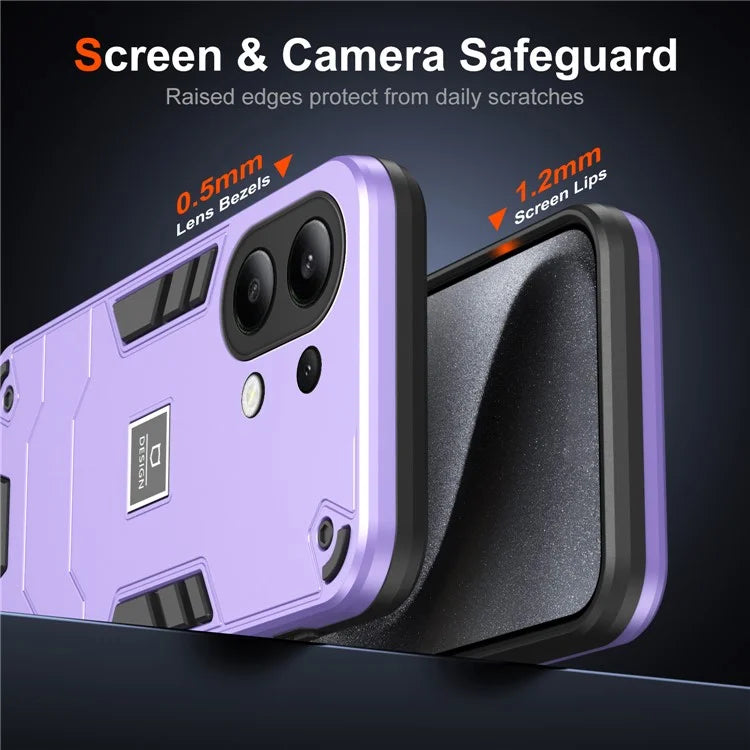 For Xiaomi Redmi Note 13 4G Case PC+TPU Drop-Proof Protective Phone Cover