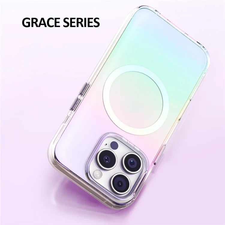 TGVI's Grace Series For iPhone 16 Pro Max Case Compatible with MagSafe Neon Color TPU+PC Phone Cover