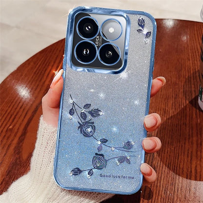 KADEM For Xiaomi 14T Pro Case Flower TPU Flexible Gradient Phone Cover