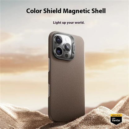 BENKS For iPhone 16 Pro Max Case Kevlar Aramid Fiber Magnetic Phone Cover Compatible with MagSafe