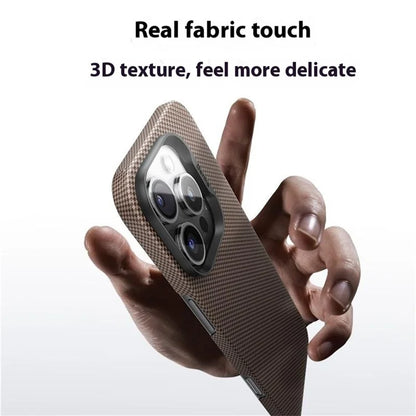 BENKS For iPhone 16 Pro Case Kevlar Aramid Fiber Magnetic Phone Cover Compatible with MagSafe