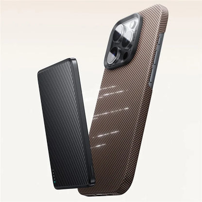 BENKS For iPhone 16 Pro Case Kevlar Aramid Fiber Magnetic Phone Cover Compatible with MagSafe