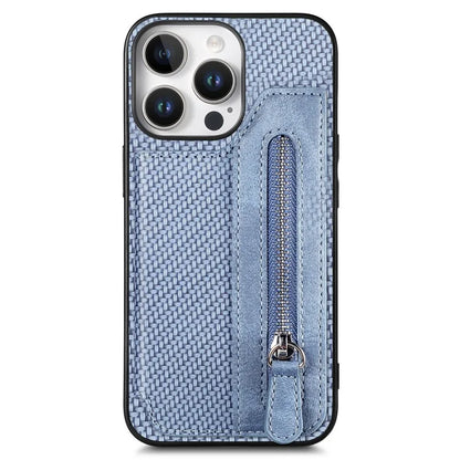 For iPhone 16 Pro Case Leather+PC+TPU Zipper Wallet Phone Shell Back Cover