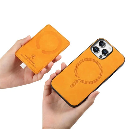 For iPhone 16 Pro Max Case Ring Kickstand Leather+TPU+PC Phone Cover Detachable 2-in-1 Card Holder