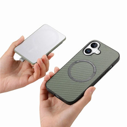 Holder for AirTag / iPhone 16 Case Detachable Card Holder Leather+TPU+PC Phone Cover