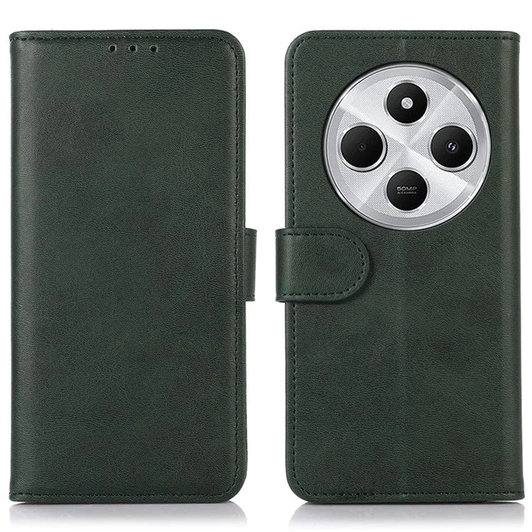 For Xiaomi Redmi 14C 4G Case Cowhide Texture Leather Wallet Phone Cover with Stand