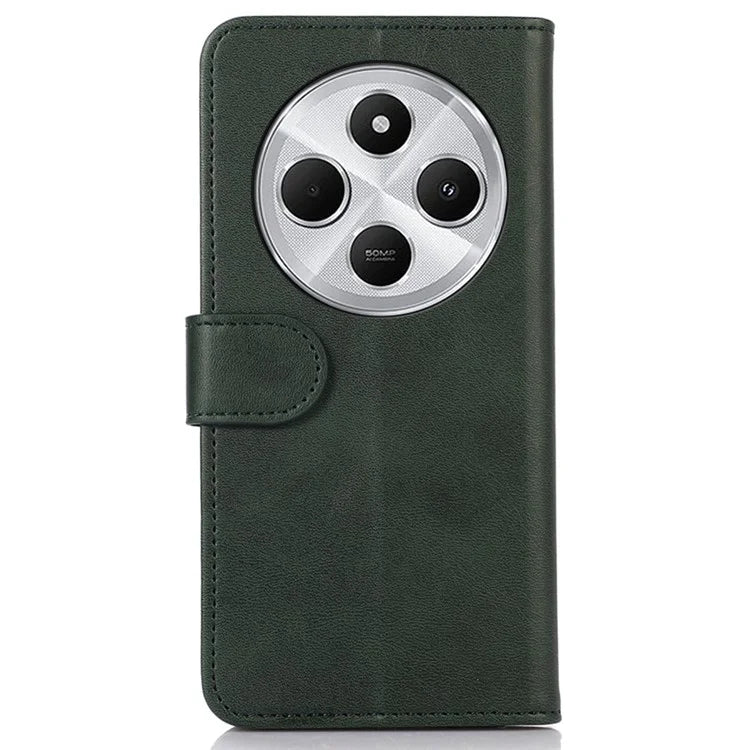 For Xiaomi Redmi 14C 4G Case Cowhide Texture Leather Wallet Phone Cover with Stand