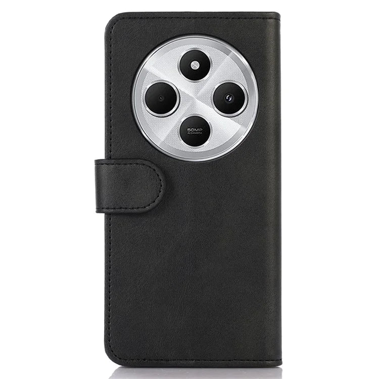 For Xiaomi Redmi 14C 4G Case Cowhide Texture Leather Wallet Phone Cover with Stand