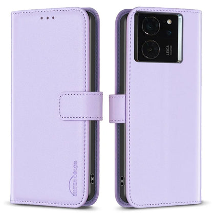 BINFEN COLOR BF17 For Xiaomi 14T Pro Case Wallet Folio Flip Leather Cover