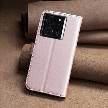BINFEN COLOR BF17 For Xiaomi 14T Pro Case Wallet Folio Flip Leather Cover