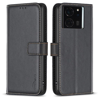 BINFEN COLOR BF17 For Xiaomi 14T Case Wallet Folio Flip Leather Phone Cover
