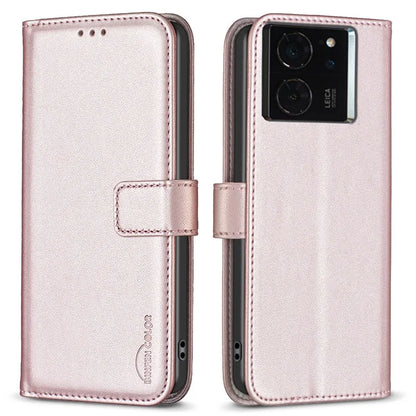 BINFEN COLOR BF17 For Xiaomi 14T Case Wallet Folio Flip Leather Phone Cover