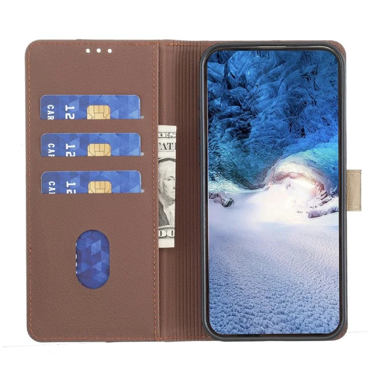 BINFEN COLOR BF33 Case for Realme Note 60 / C61 4G Leather Case Splicing Color RFID Blocking