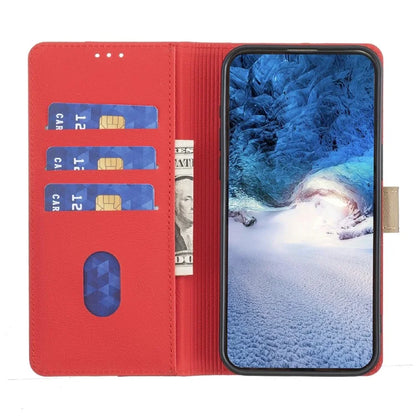 BINFEN COLOR BF33 Case for Realme Note 60 / C61 4G Leather Case Splicing Color RFID Blocking