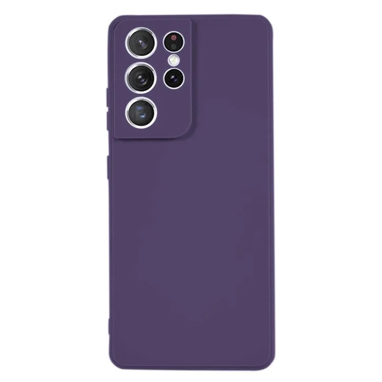 KALEBOL KLB-TPU003 For Samsung Galaxy S21 Ultra 5G Case Anti-Scratch Solid Color TPU Phone Cover