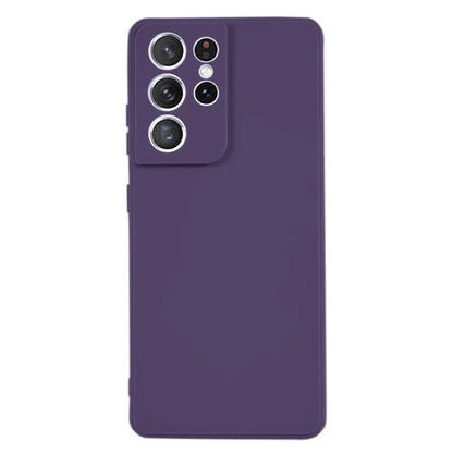 KALEBOL KLB-TPU003 For Samsung Galaxy S21 Ultra 5G Case Anti-Scratch Solid Color TPU Phone Cover