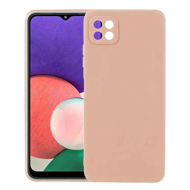 KALEBOL KLB-TPU003 For Samsung Galaxy A22 5G (EU)  /  (US) Case Anti-Scratch Solid Color TPU Phone Cover