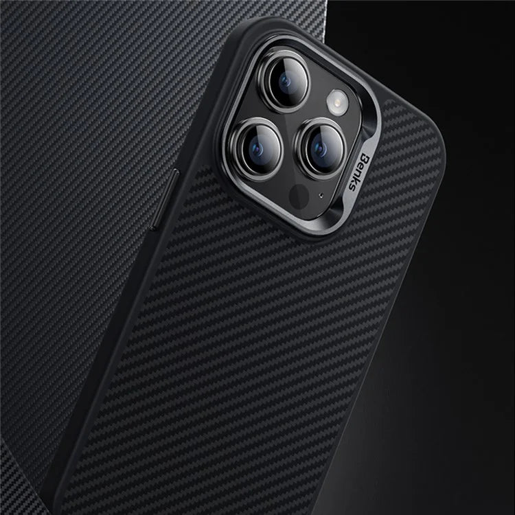 BENKS For iPhone 16 Pro Max Magnetic Case Kevlar Aramid Fiber+TPU Anti-Drop Phone Cover