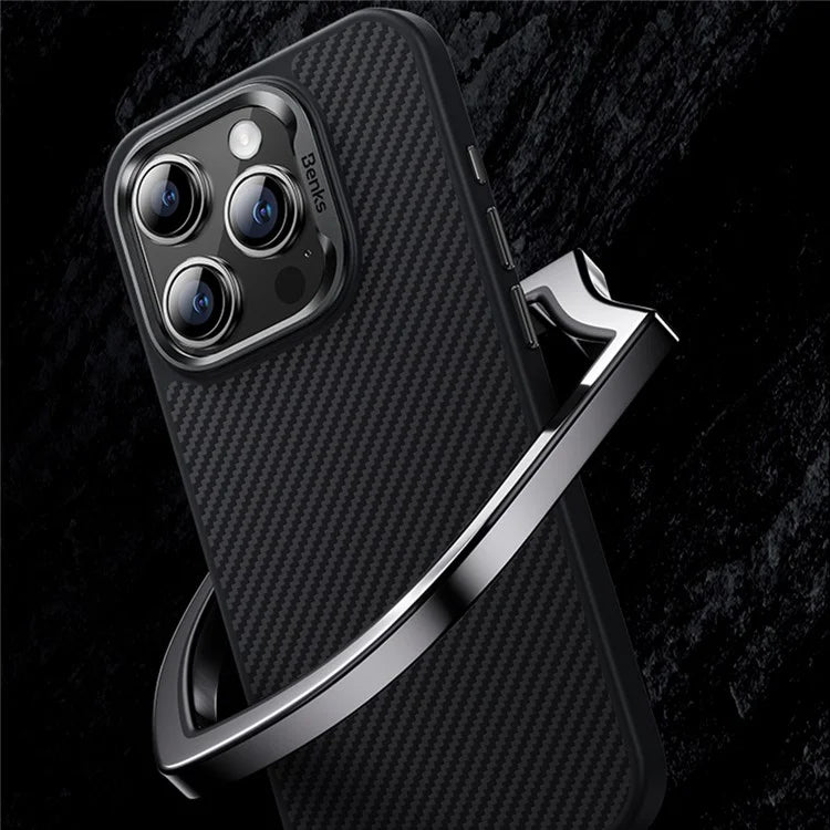 BENKS For iPhone 16 Pro Max Magnetic Case Kevlar Aramid Fiber+TPU Anti-Drop Phone Cover