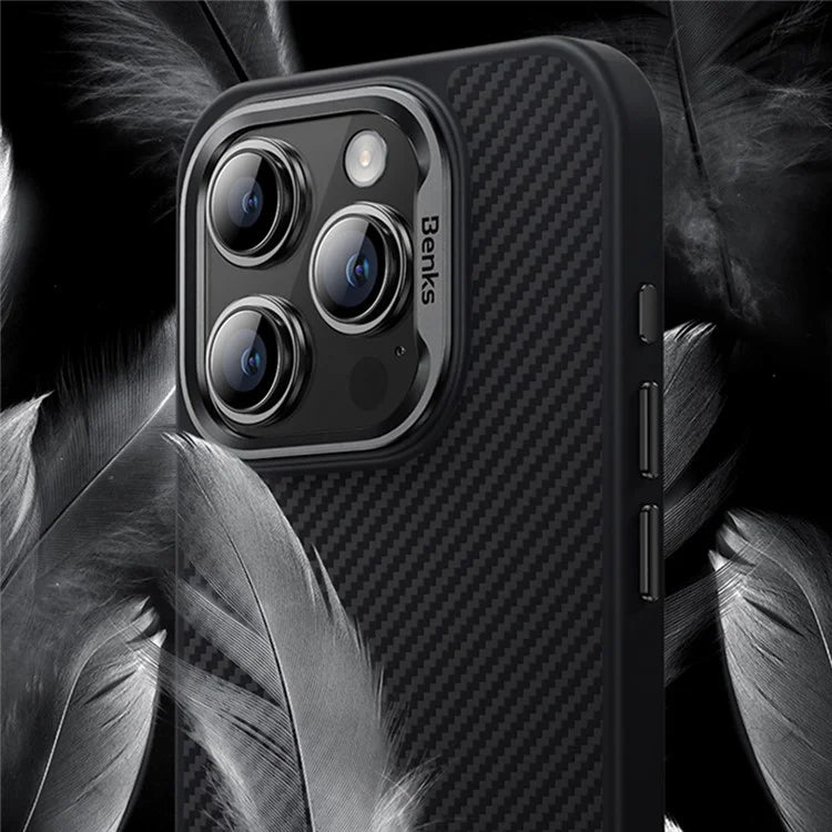 BENKS For iPhone 16 Pro Max Magnetic Case Kevlar Aramid Fiber+TPU Anti-Drop Phone Cover
