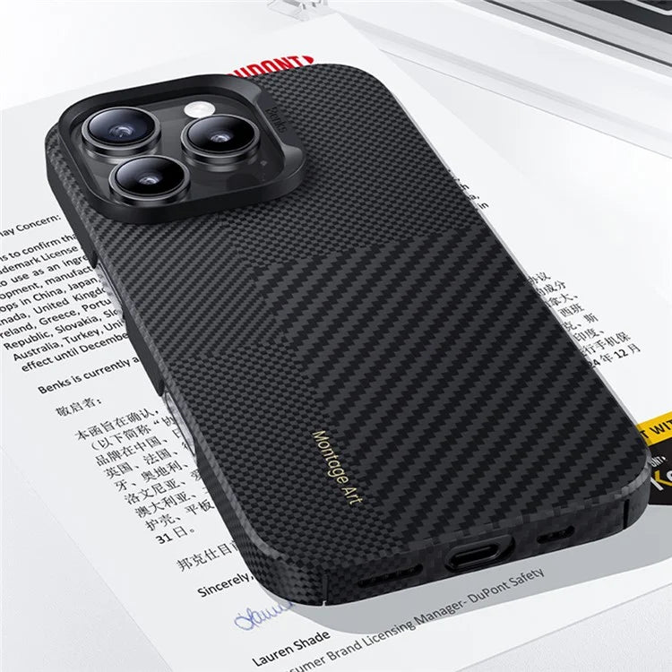 BENKS For iPhone 16 Pro Max Magnetic Case Kevlar Aramid Fiber Montage Phone Cover
