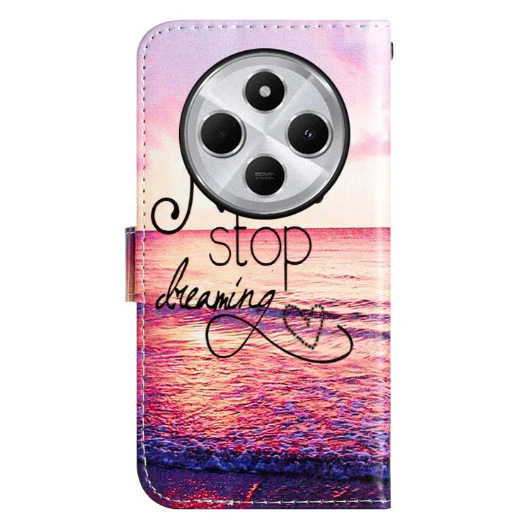 For Xiaomi Redmi 14C 4G Wallet Case Printed Pattern Design Leather Phone Cover