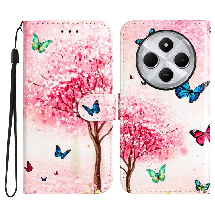 For Xiaomi Redmi 14C 4G Wallet Case Printed Pattern Design Leather Phone Cover