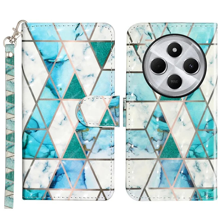 For Xiaomi Redmi 14C 4G Case 3D Pattern Printed Phone Leather Phone Cover