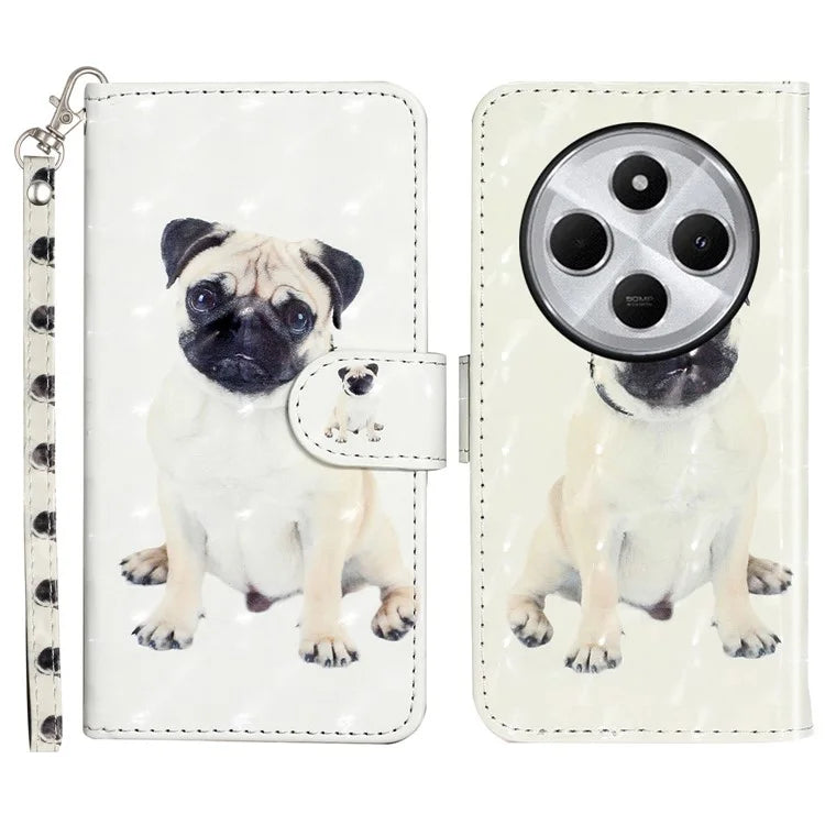 For Xiaomi Redmi 14C 4G Case 3D Pattern Printed Phone Leather Phone Cover