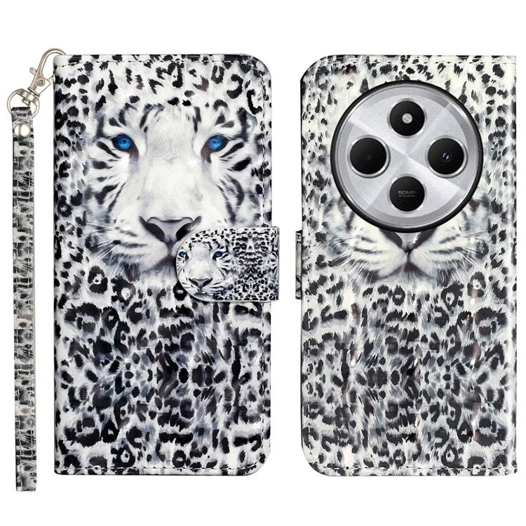 For Xiaomi Redmi 14C 4G Case 3D Pattern Printed Phone Leather Phone Cover