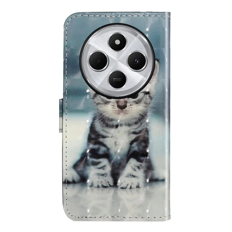 For Xiaomi Redmi 14C 4G Case 3D Pattern Printed Phone Leather Phone Cover