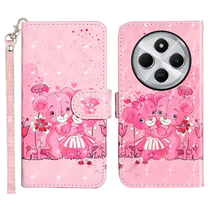 For Xiaomi Redmi 14C 4G Case 3D Pattern Printed Phone Leather Phone Cover