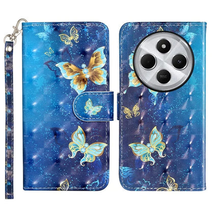 For Xiaomi Redmi 14C 4G Case 3D Pattern Printed Phone Leather Phone Cover