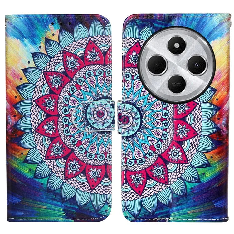 For Xiaomi Redmi 14C 4G Case Pattern Leather Wallet Phone Cover with Card Holder