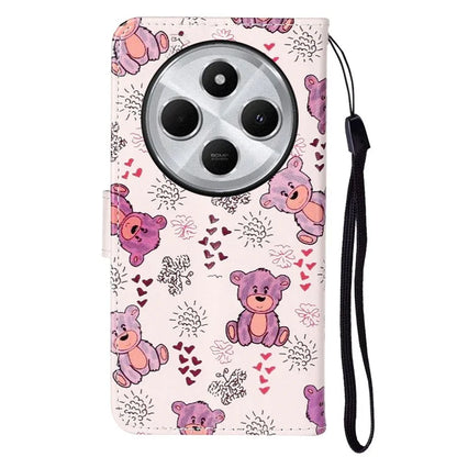 For Xiaomi Redmi 14C 4G Case Pattern Leather Wallet Phone Cover with Card Holder