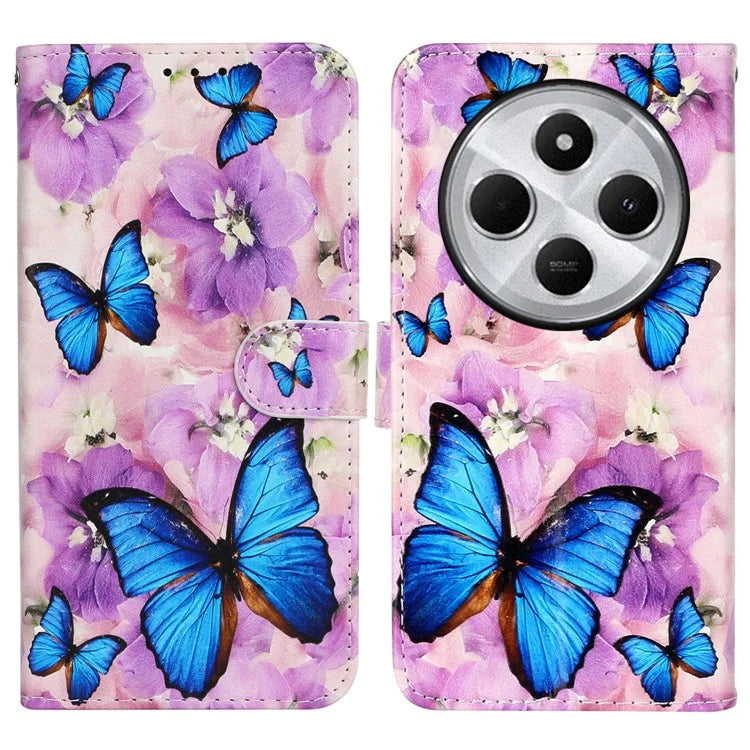 For Xiaomi Redmi 14C 4G Case Pattern Leather Wallet Phone Cover with Card Holder