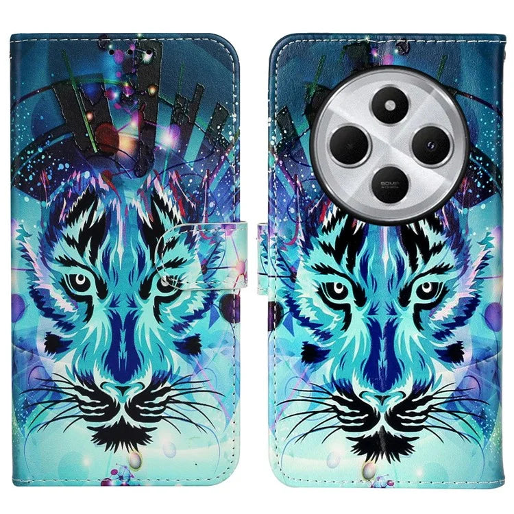 For Xiaomi Redmi 14C 4G Case Pattern Leather Wallet Phone Cover with Card Holder