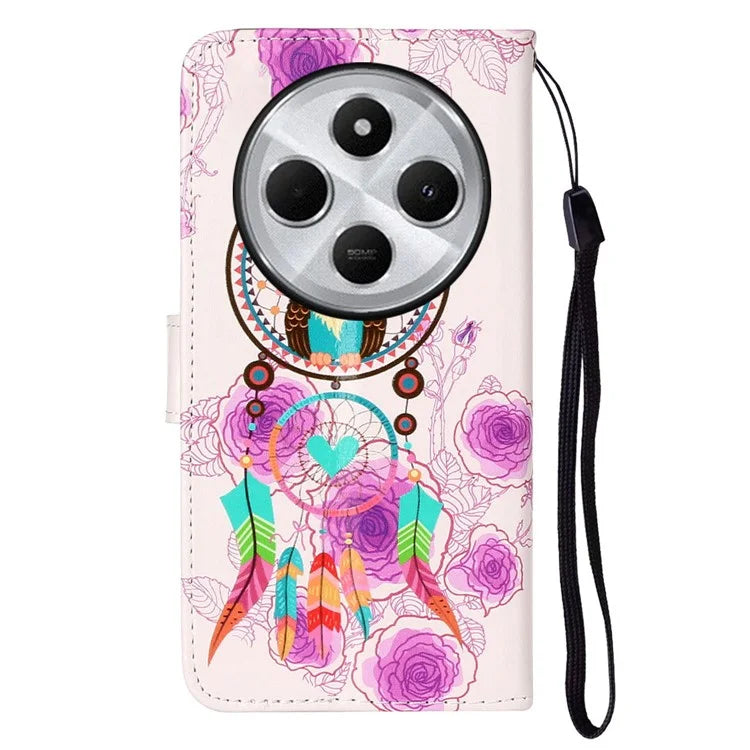 For Xiaomi Redmi 14C 4G Case Pattern Leather Wallet Phone Cover with Card Holder